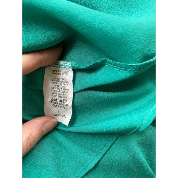 Green One Shoulder Dress - Picture 7 of 8